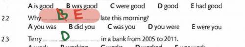 Задание для уровня А2. Подскажите, почему в задании 2.2 вариант ответа «Е», а не «В»? Разве этот воп