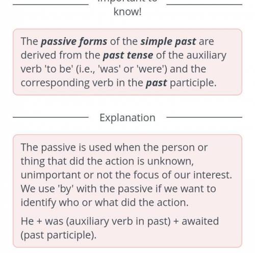 Around the world in eighty days.Lesson 2 Read the sentence and type 2 words to make a passive form o