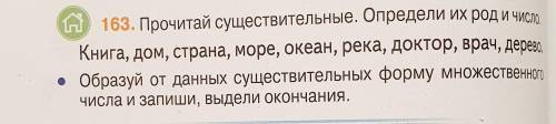 Определи их род и число. Образуй от данных существительных форму множественныого числа и запиши, выд