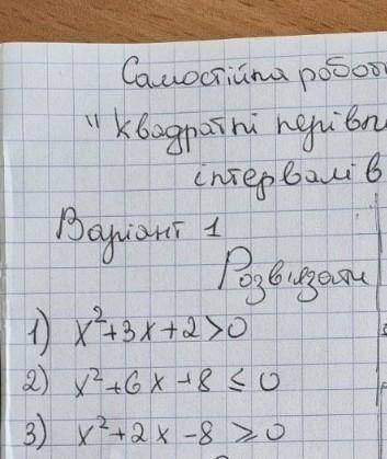 Квадратні нерівності решите