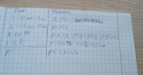 ответ округлите (до сотых): давление на дно сосудах равно___кПа