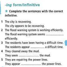 Complete the sentences with the correct infinitive.