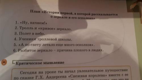 План «Истории первой, в которой рассказывается о зеркале и его осколках» 1.« Ну, начнём!» 2. Тролль