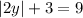 |2y| + 3 = 9