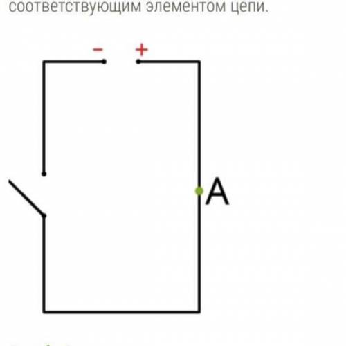 Ученик собрал электрическую цепь согласно схеме, изображённой на рисунке, в точку А поместил магнитн