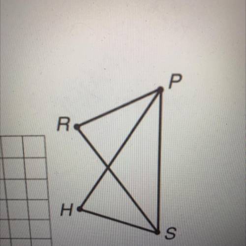 4. Дано рівні відрізки RP та HS, кут RPS = куту HSP. Доведи, що RS = HP.