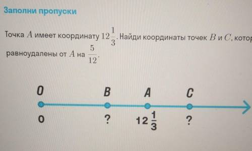 точка B имеет координату:? Точка C имеет координату:? с объеснением