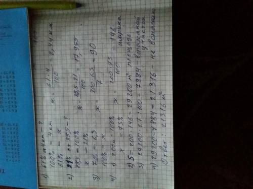 решить сразу несколько заданий. 1. Вычисли - 61% от 4 км. 2. Вычисли - 21% от 85,5. 3. Найди число,