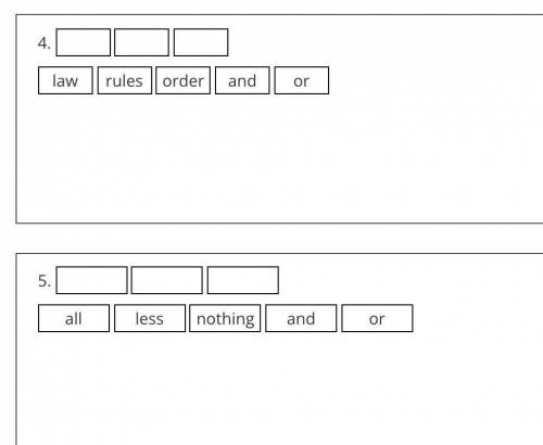 Choose two words and put them together in the correct order with and or or to make phrases.