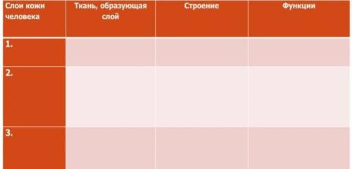 Задания по теме Значение кожи, строение и функций