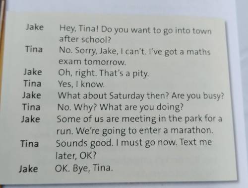 Listen to the dialogue.Can Tina go to the shopping centre on Saturday?