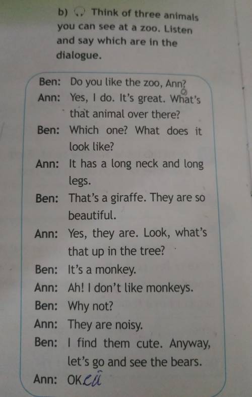 A) Read the first two lines of the dialogue. Where are Ben and Ann?