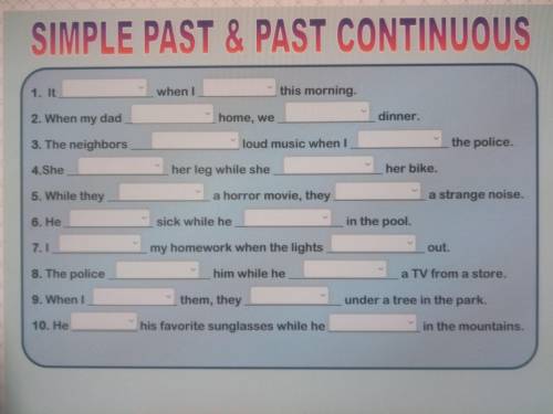 LIVEWORKSHEETS Past Simple and Continuo