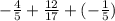 -\frac{4}{5} +\frac{12}{17}+(-\frac{1}{5} )