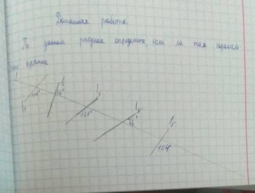 По данным рисункам определите, если ли там параллельные очень .