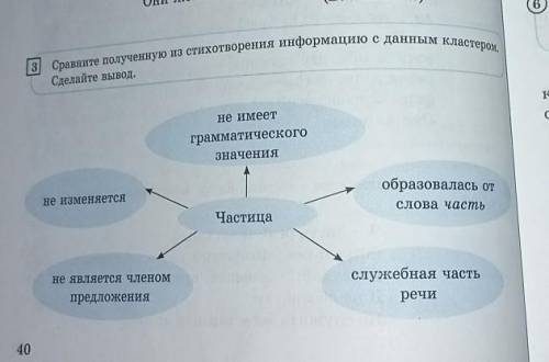 3 Сравните полученную из стихотворения информацию с данным кластером. Сделайте вывод. Не имеет грамм