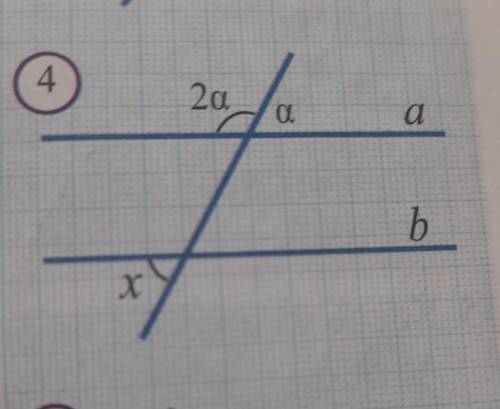 5. найдите угол х, если а||b на рисунке 4.