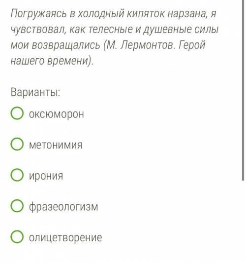 отметь средство выразительности речи,использованное в предложении