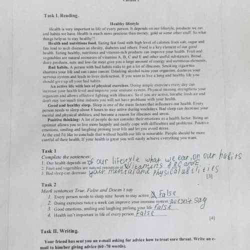 Task 2 Mark sentences True, False and Doesn't say 1. Every person needs to sleep nine hours to stay