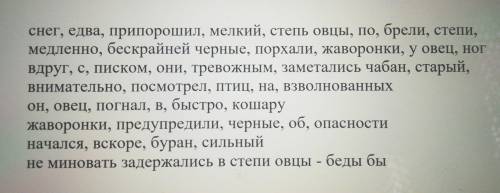 Составьте и запишите связаны текст из деформированных предложений. Подберите к нему название.