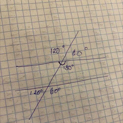 Найдите все углы, образованные при пересечении двух параллельных прямых m и n секущей p, если один и