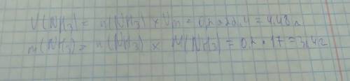 0,2 моль амоніаку NH3 за н.у.
