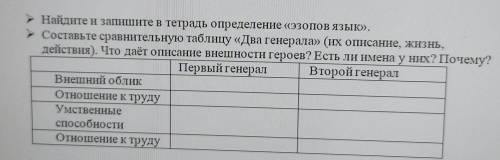 - Найдите н запишите в тетрадь определение «эзопов язык». » Составьте сравнительную таблицу «Два ген