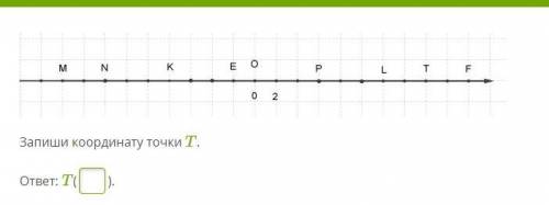 Запиши координату точки T. ответ: T( ).