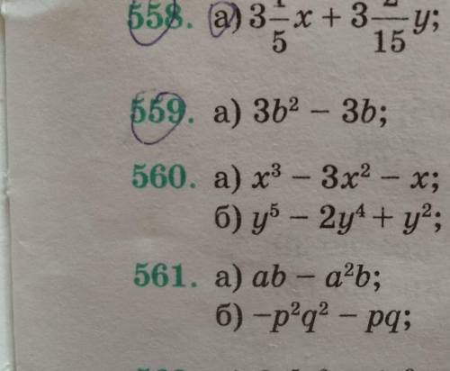 Вынести общий множитель за скобки номер 559,560,561 развернутый ответ