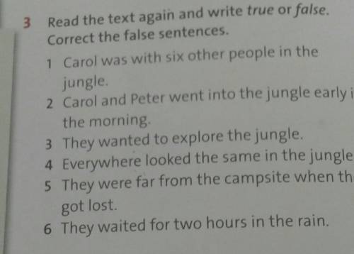 Read the text again and write true or false.Correct the false sentences.