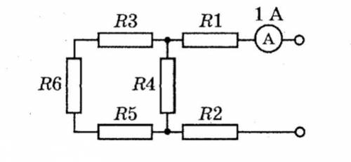 Вычислите напряжение на каждом резисторе и силу тока проходящего через каждый проводник, если R1=2 О