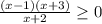 \frac{(x-1)(x+3)}{x+2}\geq 0