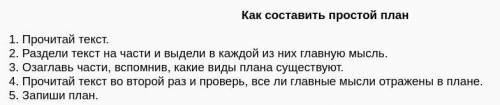 Составь план произведения «Ёлка». Воспользуйся памяткой для его подготовки.