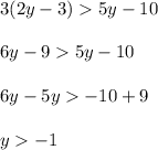 3(2y-3)5y-106y-95y-106y-5y-10+9y-1