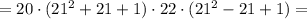 =20\cdot(21^2+21+1)\cdot22\cdot(21^2-21+1)=