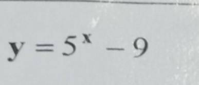 Найдите область значений функции : y=5^x-9