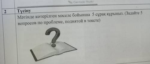 (Задайте 5 вопросов по проблеме, поднятой в тексте)