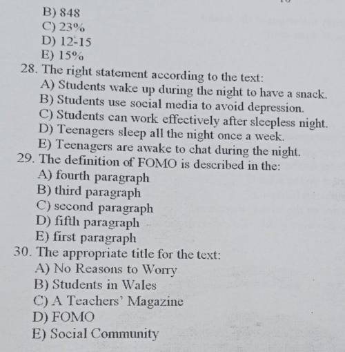 26. Read the text and answer the questions: I read an interesting article in a teachers' magazine re