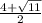 \frac{4+\sqrt{11} }{2}