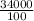 \frac{34000}{100}