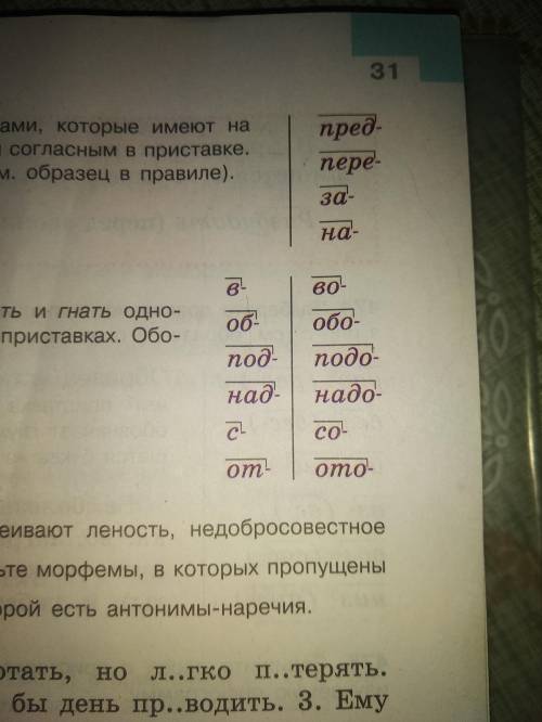 Уч. стр. 31 записать с два столбика однокоренные слова, со всеми приставками на данной странице, выд