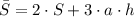 \bar{S} = 2\cdot S + 3\cdot a\cdot h