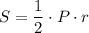 S= \dfrac{1}{2} \cdot P\cdot r