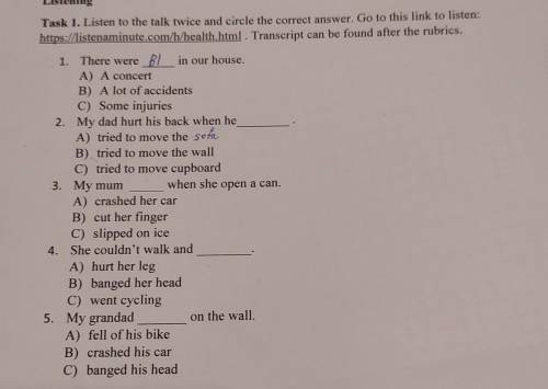 Listening Task 1. Listen to the talk twice and circle the correct answer. Go to this link to listen: