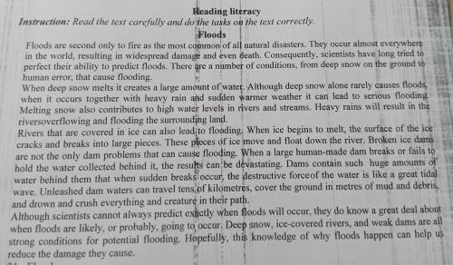 23. The most common natural disaster A) strong wind B) heavy rain C) flood D) fire E) earthquake