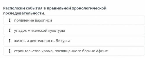 Каким было искусство Древней Греции Расположи события в правильной хронологической последовательност