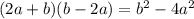 (2a+b)(b-2a)=b^2-4a^2