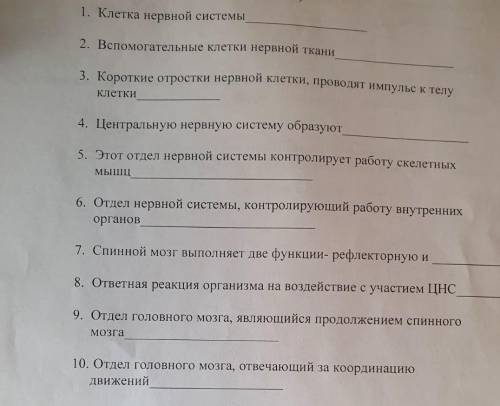 1. Клетка нервной системы 2. Вс клетки нервной ткани 3. Короткие отростки нервной клетки, проводят и