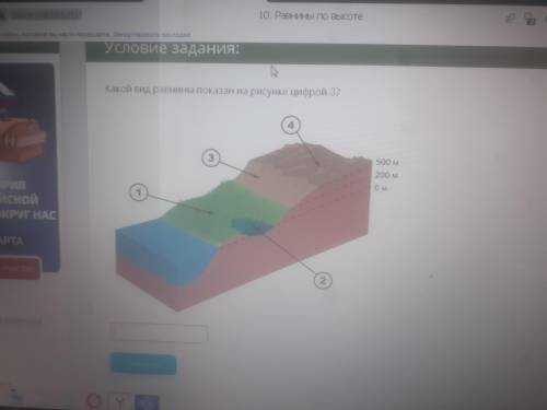 Какой вид равнины указан на рисунке цифрой 3 памагите
