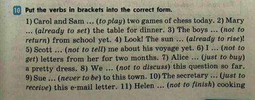 Put the verbs brackets into the correct form